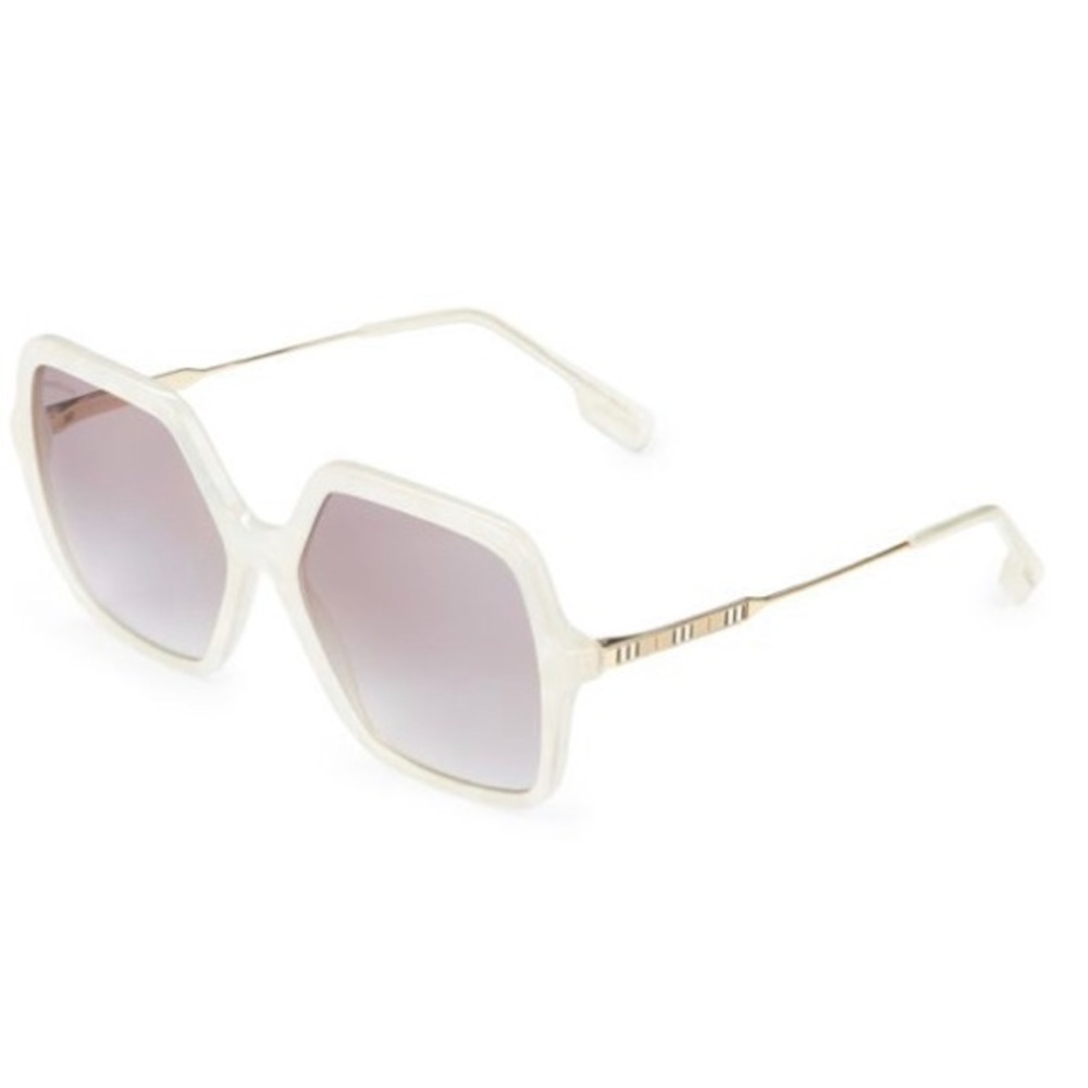 Authentic BURBERRY 59mm Oversized square logo acetate/metal sunglasses - Picture 15 of 15